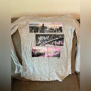 girls justice long sleeve design tee shirt